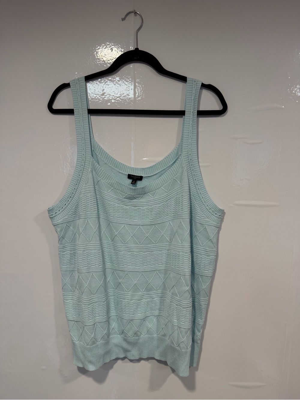 Light Blue Knit Tank Top Talbots
